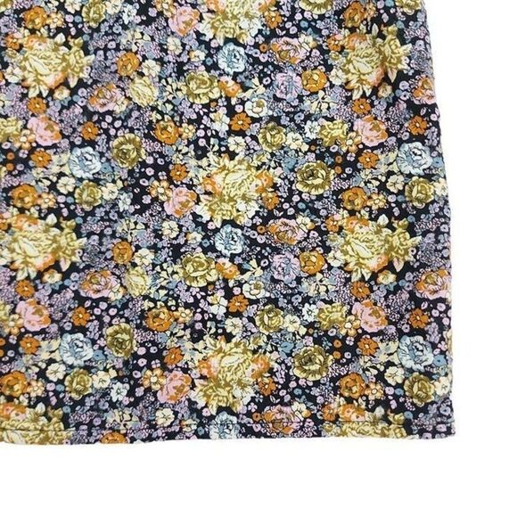 Universal Thread Blouse Womens XS Beige 3/4 Balloon Sleeve Shirred Neck Floral - Picture 5 of 10